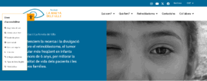 pàgina principal de la web de la Fundació La Nienta dels Ulls
