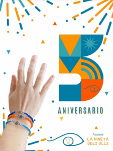 elebració del 5è aniversari de la Fundació La Nineta dels Ulls amb polseres commemoratives