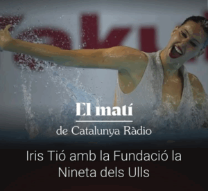 Iris Tió explicant la trobada de pacients i famílies a Prades amb la Fundació La Nineta dels Ulls